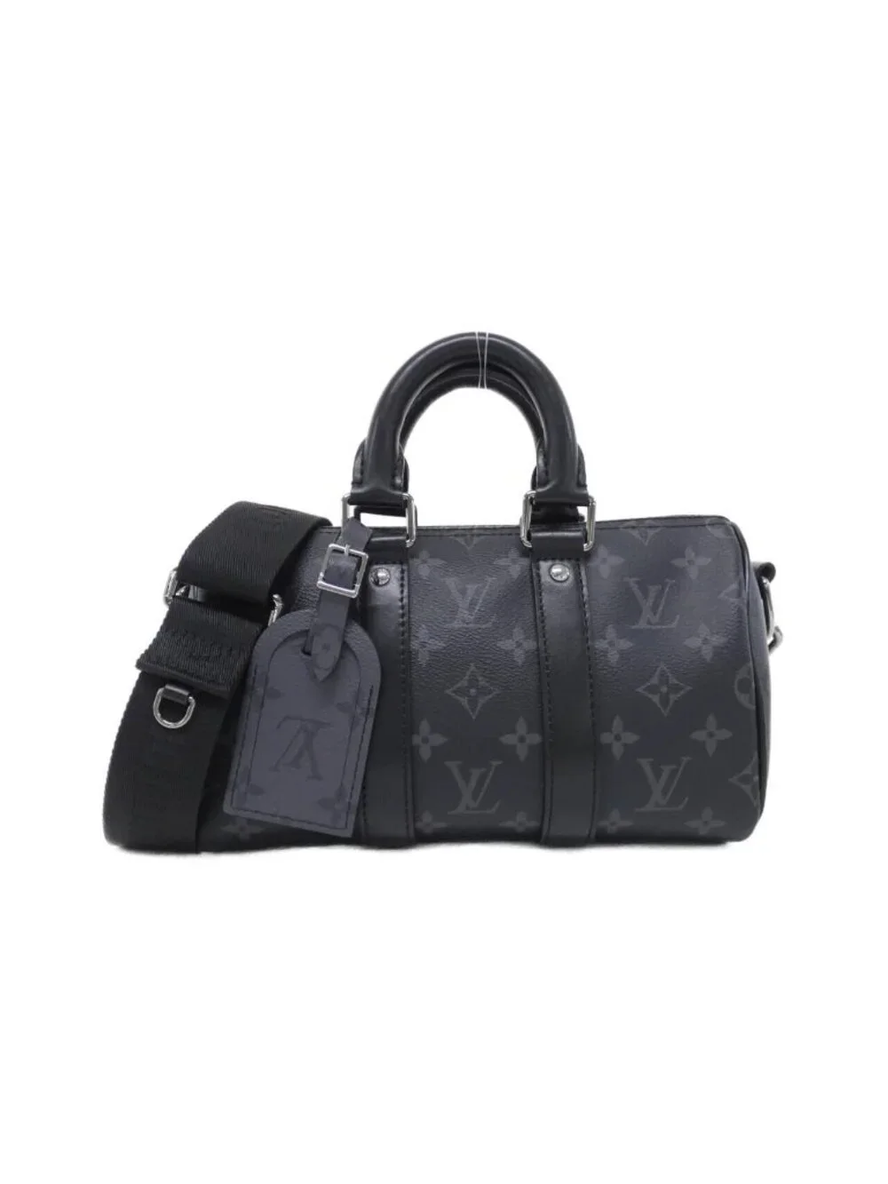 Louis Vuitton Monogram Eclipse Reverse Keepall Bandouliere 25 Boston Bag